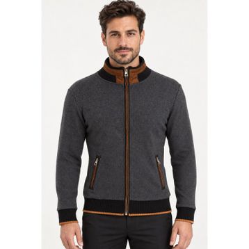 Dewberry 9021 Diagonal Antrasit Erkek Sweatshirt