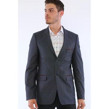 Dewberry C9055 Lacivert Kahve Erkek Ceket