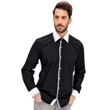 DEWBERRY G601 SİYAH-ANTRASİT GÖMLEK