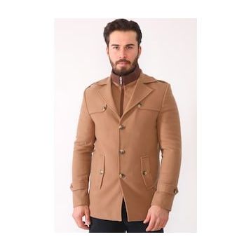 Dewberry K7542 Camel Erkek Kaban