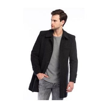 Dewberry Plt7226 Antrasit Desenli Erkek Palto