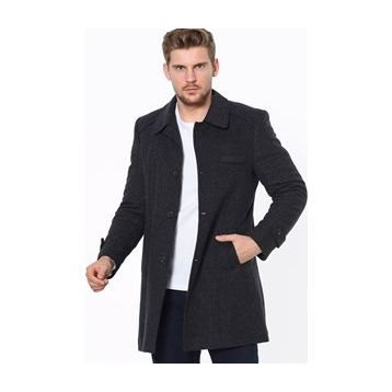 Dewberry Plt7226 Antrasit Desenli Erkek Palto