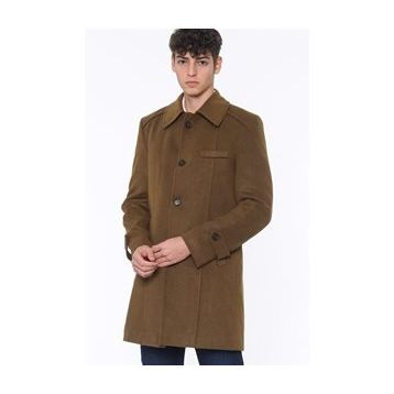 Dewberry PLT7226 Camel Battal Erkek Palto
