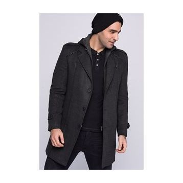 Dewberry Plt8334 Antrasit Erkek Palto