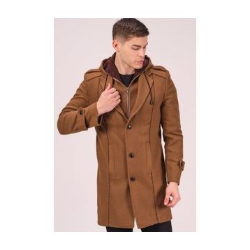 Dewberry Plt8334 Camel Erkek Palto