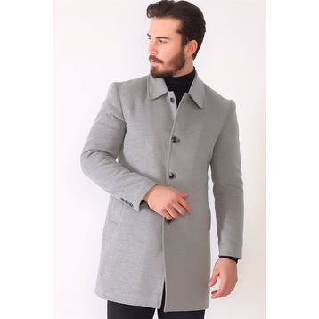 Dewberry PLT8364 Açık Gri Erkek Palto