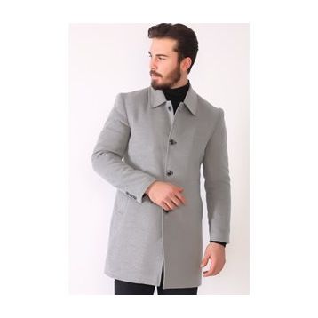 Dewberry PLT8364 Açık Gri Erkek Palto