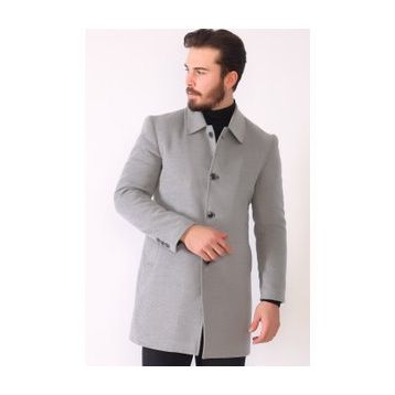 Dewberry PLT8364 Açık Gri Erkek Palto
