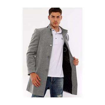 Dewberry PLT8367 Gri Erkek Palto