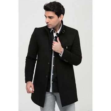 Dewberry PLT8367 Siyah Erkek Palto