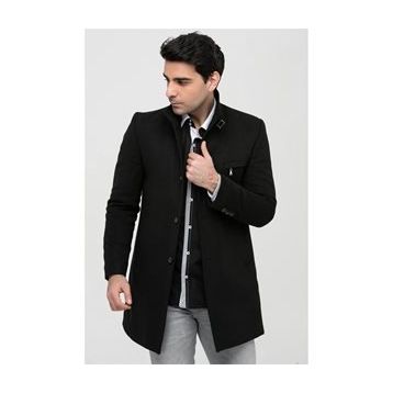 Dewberry PLT8367 Siyah Erkek Palto
