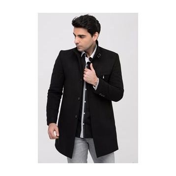 Dewberry PLT8367 Siyah Erkek Palto