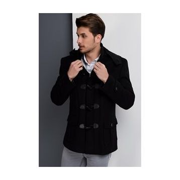 Dewberry Plt8379 Siyah Erkek Palto