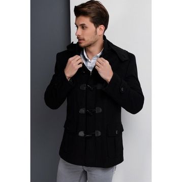 Dewberry Plt8379 Siyah Erkek Palto