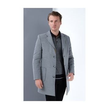 Dewberry PLT8384 Gri Erkek Palto