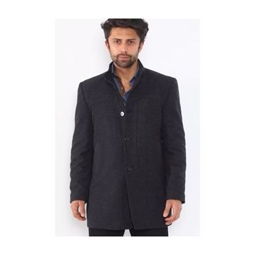Dewberry Plt8387 Lacivert Desenli Erkek Palto