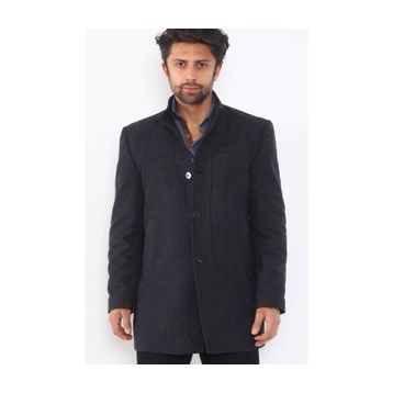 Dewberry Plt8387 Lacivert Desenli Erkek Palto