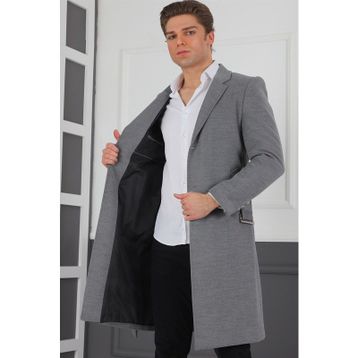 Dewberry PLT8400 Gri Erkek Palto