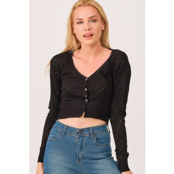 Dewberry Z3011 Siyah Kadın Hırka