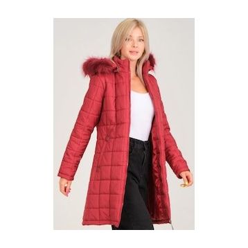 Dewberry Z6653 Açık Bordo Bayan Kaban