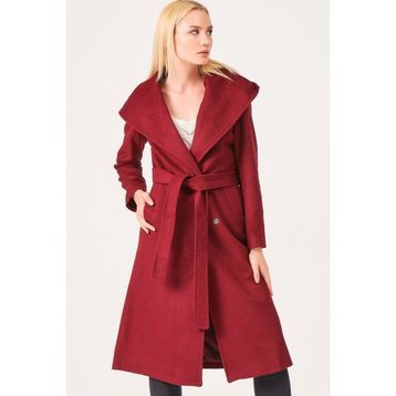 Dewberry Z6679 Bordo Kadın Palto