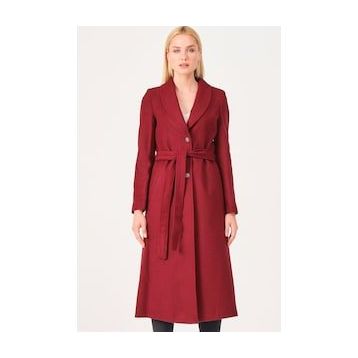Dewberry Z6681 Bordo Kadın Palto