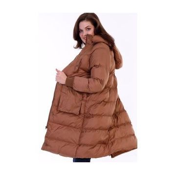 Dewberry Z6736 Camel Kadın Mont