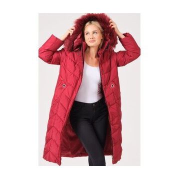 Dewberry Z6751 Bordo Kadın Kaban