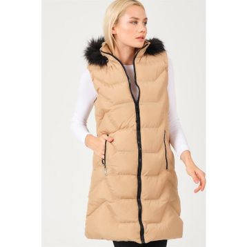 Dewberry Z6761 Vizon Kadın Yelek