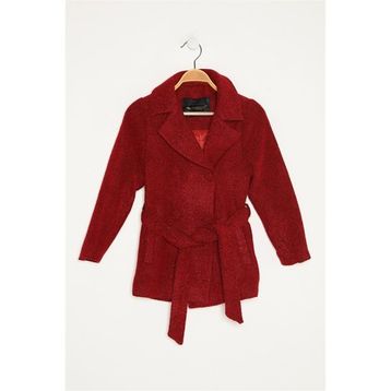 Dewberry Z8000 Bordo Kız Çocuk Palto