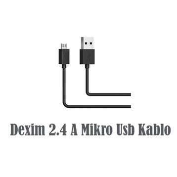Dexim DAKSC0011-B 2.4 A Mikro Siyah USB Kablo
