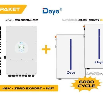Deye 12kW On-Grid 48 V LV Hibrit Trifaz Paketi