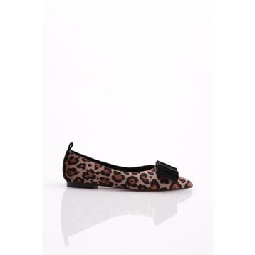 DGN 159 Siyah - Leopar Kadın Babet