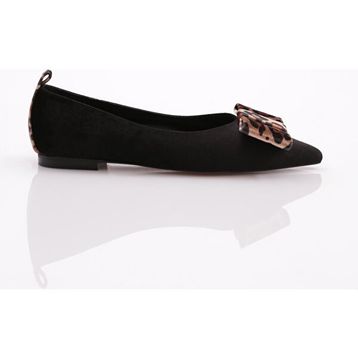 DGN 159 Siyah - Leopar Kadın Babet