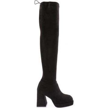 DGN 1900 Kadın Strech Detaylı Fermuarlı Knee High Topuklu Çizme