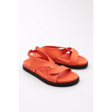 DGN 3040 Oranj Kadın Çapraz Bantlı Sandalet