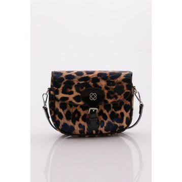 DGN 3052 Sarı Leopar Kadın Fitilli Çanta