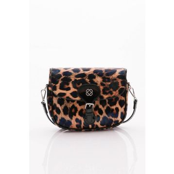 DGN 3052 Sarı Leopar Kadın Fitilli Çanta