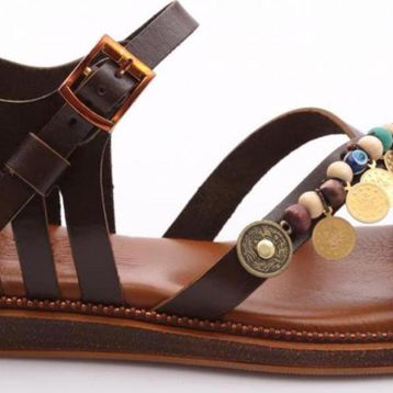 DGN 307 Kadın Arkası Kapalı Yıldız Süslemeli Sandalet