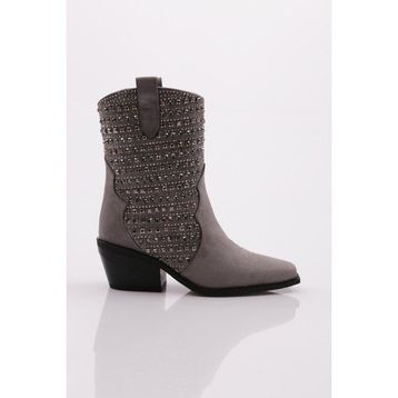 DGN 3305 Gri Kadın Western Bot