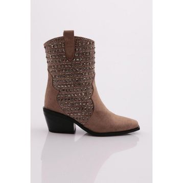 DGN 3305 Vizon Süet Kadın Western Bot