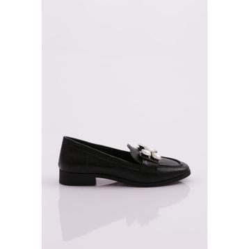 DGN 3355 Siyah Kadın Loafer Ayakkabı