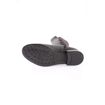 DGN 504 Kadın Arkası Stretch Yanı Fermuarlı Knee High Flats Çizme