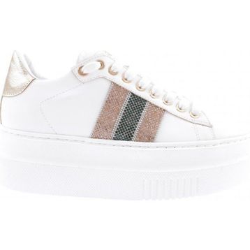 DGN ES865-23Y Beyaz Kalın Silver Taşlı Kadın Sneakers Ayakkabı