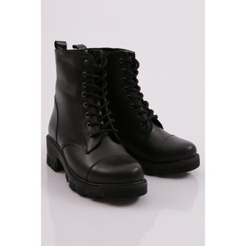 DGN MADRIT-03K Siyah Kadın 22K Bağcıklı Postal Bot
