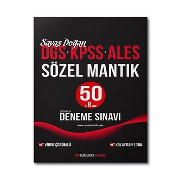 DGS KPSS ALES Sözel Mantık Video Çözümlü 50 Deneme Sınavı - Dijital Hoca Akademi