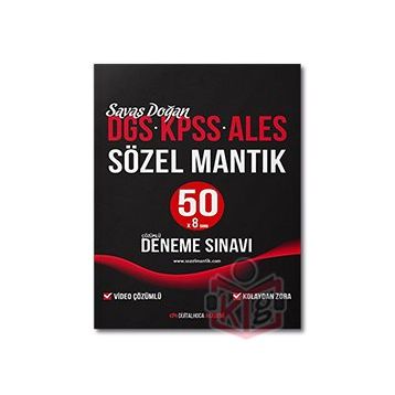 DGS KPSS ALES Sözel Mantık Video Çözümlü 50 Deneme Sınavı - Dijital Hoca Akademi