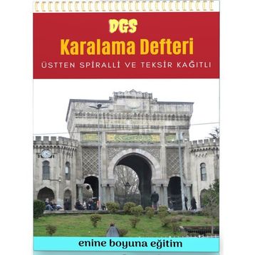DGS Spiralli ve Teksir Kağıtlı Karalama Defteri Enine Boyuna Eğitim