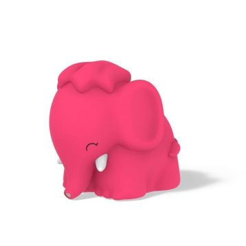 Dhink Fil Donnie Silikon 13x11x14 cm Pembe Gece Lambası
