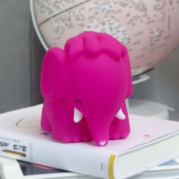 Dhink Fil Donnie Silikon 13x11x14 cm Pembe Gece Lambası